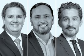 Juan Fernando Gaviria, Claudio Rodríguez y Alejandro Santoyo