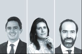 José Elías Bermeo, de Pérez Bustamante & Ponce (izquierda); Aline Timossi Raposo, de LBZ Advocacia, y Andrés Barroso, de Baker Mckenzie - México.