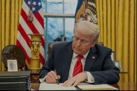Trump es el único presidente en cuyos primeros 100 días de gobierno han caído los tres principales indicadores de las bolsas de EE. UU. / Foto tomada del sitio web de la Casa Blanca. 