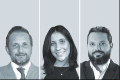 José Ignacio Rivero, de Pérez-Llorca - México (izquierda); Caroline dos Anjos da Silva, de Martinelli Advogados, y Raphael Arnaud, de BRZ Advogados.